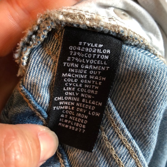 Sanctuary Charli High Rise blue denim Ankle Jean size 28 pants side stripe - Picture 8 of 8